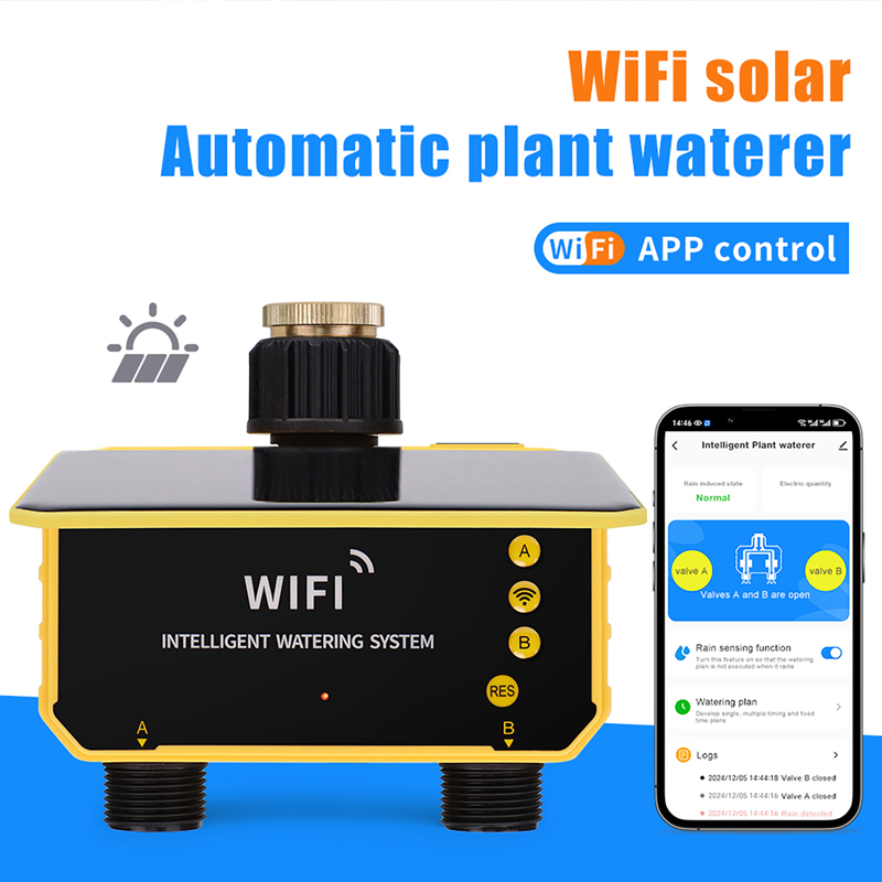 App Smart Garden - Minuteur d'irrigation solaire WiFi 1/2 prises,