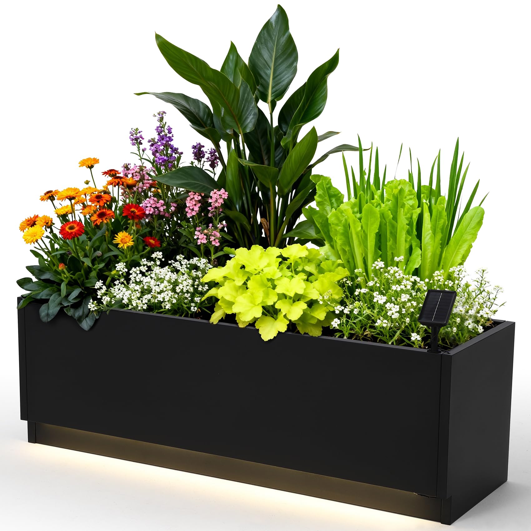 Jardinière en métal LED 47x16  - Smart Garden Box avis et prix