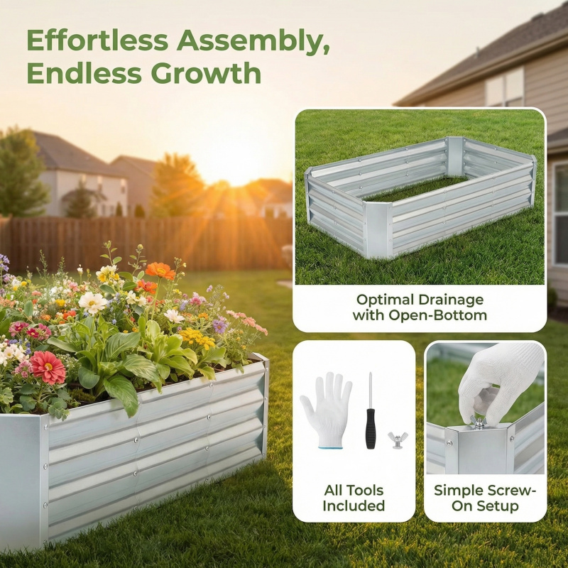 Grand kit de jardinière galvan - Smart Garden Storage avis et prix