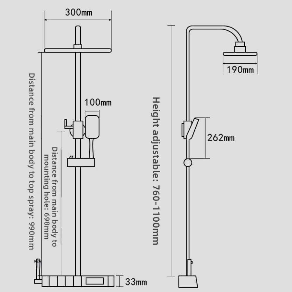 Système de douche gris haute p - Rain Gauge Digital avis et prix