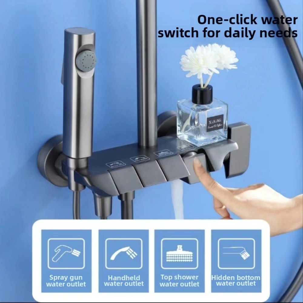 Système de douche gris haute p - Rain Gauge Digital avis et prix